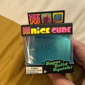 Nee Doh Nice Cube Super Solid Squish - blue